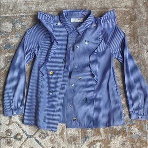 Girl’s Striped Button Down Top